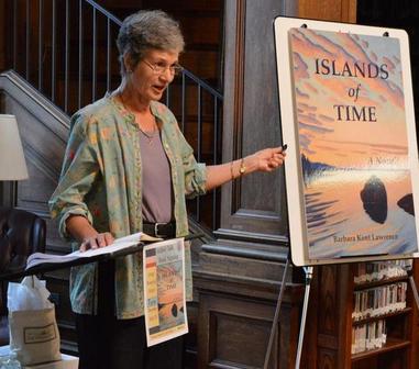 I enjoyed responding to many good and interesting questions at a reading/signing at the Jesup Library in Bar Harbor. The staff there made a great effort to make me feel welcome and appreciated, and Sherman's Book Store co-sponsored the event. Sherman's has sold a lot of copies of Islands of Time, for which I'm also grateful! I enjoyed responding to many good and interesting questions at a reading/signing at the Jesup Library in Bar Harbor. The staff there made a great effort to make me feel welcome and appreciated, and Sherman's Book Store co-sponsored the event. Sherman's has sold a lot of copies of Islands of Time, for which I'm also grateful!